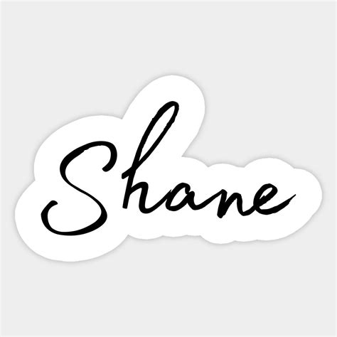 Personalized Shane Name Calligraphy Sticker