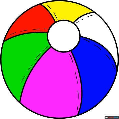 How To Draw A Beach Ball Beach Ball Outline Vector Art, Icons, And