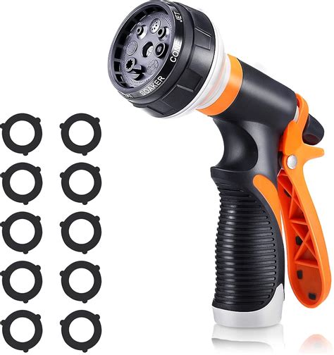 Amazon.com: GARFANS Garden Hose Nozzle Water Sprayer with 8 Adjustable ...