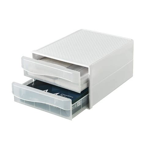 Buy VANRA Desktop Drawer Organizer 2-Drawer System Office Stacking ...