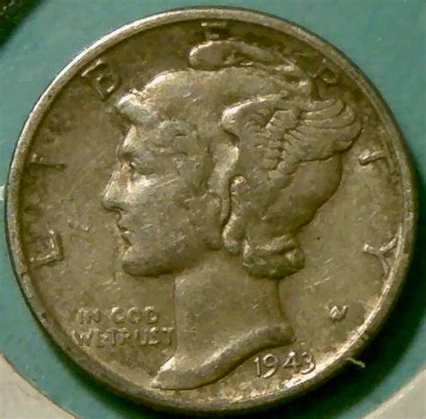 1943 Mercury Dimes Winged Liberty Silver Dime V1P7R3 - For Sale, Buy ...