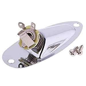 Milaan Boat Jack Socket Output Plate for Fender ST Sq Electric Guitar ...