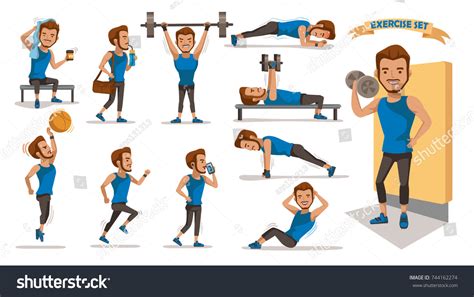 Different Types of Exercise Cartoon 的图像结果