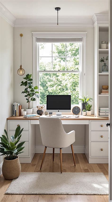 29 Organized and Cozy Tiny Office Space Ideas in 2025 | Home office ...