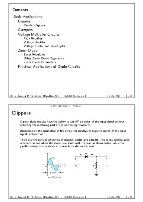 Diode Applications-2sp - Contents Diode Applications Clippers Parallel ...
