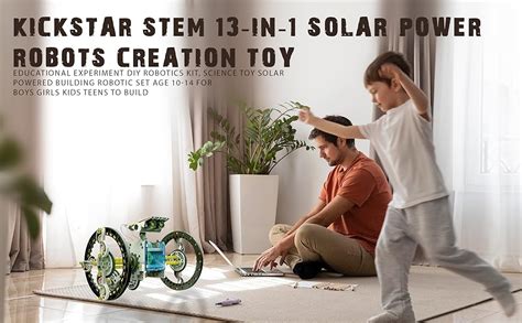 Buy KICKSTAR Solar Panel Robot 13 in 1 Solar Power Robots Creation Toy ...