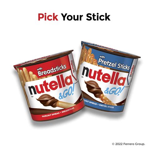 Buy Nutella & GO! Hazelnut and Cocoa Spread with Pretzel Sticks, Snack ...