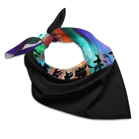 Pokémon Pikachu Eevee Evolutions665 Square Satin Head Scarf Hair ...