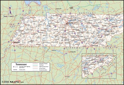 Tennessee County Wall Map | Maps.com.com