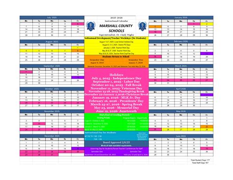 MARSHALL COUNTY SCHOOLS AL Calendar 25-26 Revised [PDF] - EduCounty