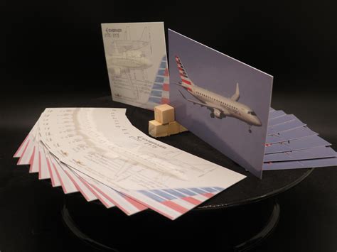 American Eagle ERJ 170 / 175 Set of 25 Aviation Airplane Trading Cards ...