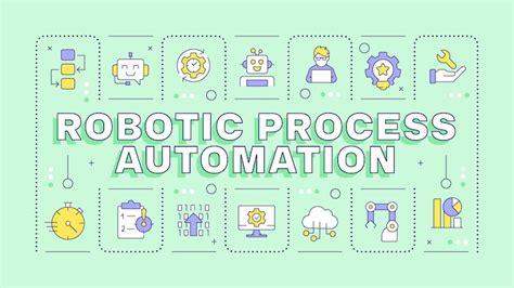 Robotic process automation light green word concept | Premium Vector