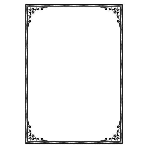 Black Floral Border Frame