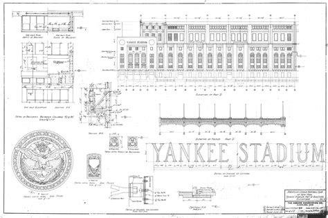 Yankee Stadium Architectural Drawing and Blueprints