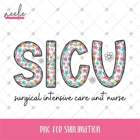 SICU Boho Flower Letters PNG File, Retro Flower Doodle Letter Design ...