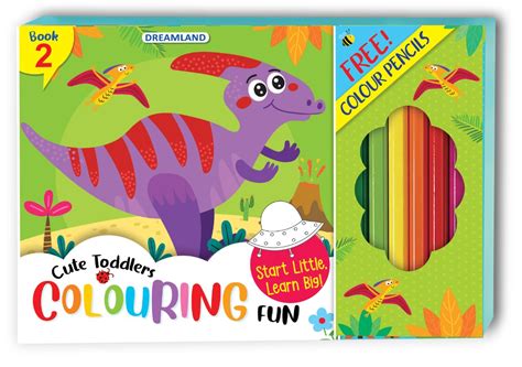 Cute Toddlers Colouring Fun Book 2 with 6 Colour Pencils by Dreamland ...