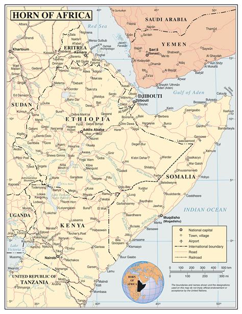 Map Of Africa Horn Of Africa