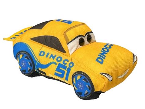 Buy Disney Cars Dinoco Cruz Ramirez Race Car 7 Plush Stuffed Animal Toy ...