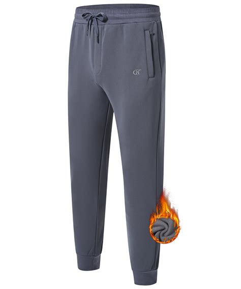 Men's Winter Fleece Pants Sherpa Lined Sweatpants Active Running Jogger ...