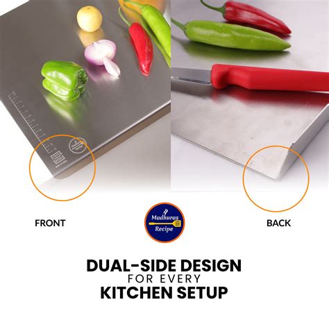 Madhura’s Recipe Premium Stainless Steel Kitchen Countertop Chopping ...