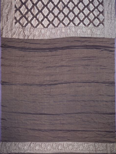 Fancy Tissue Georgette All Over Silver Zari Design Lavender – Gowri ...