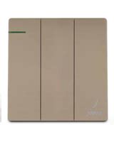 SWG-GLD-GL16A3G01 Crystal Opulent Series Gold 16AX Three Gang One Way ...