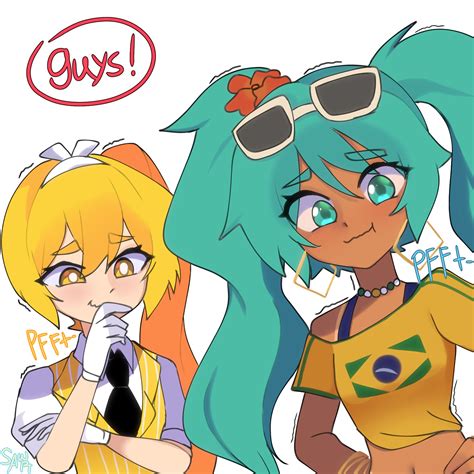 hatsune miku, brazilian miku, and akita neru (vocaloid and 1 more ...