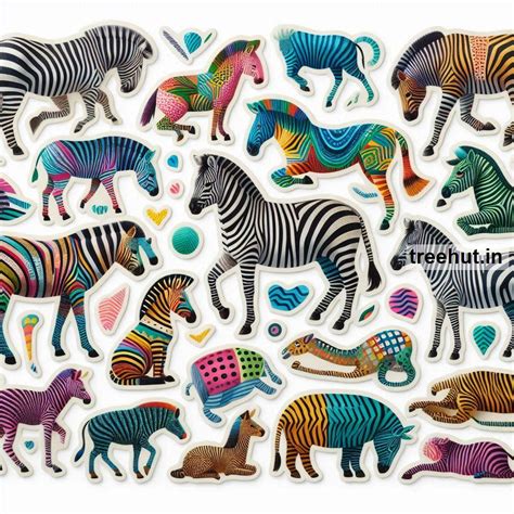 Printable Zebra Stickers and 20 Craft Activities for Kids, Adults ...