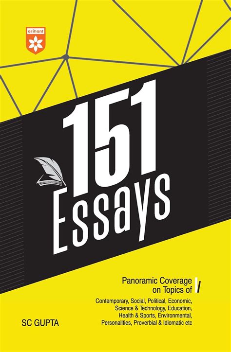 Arihant 151 Essays English Medium By SC Gupta Panoramic Coverage ...