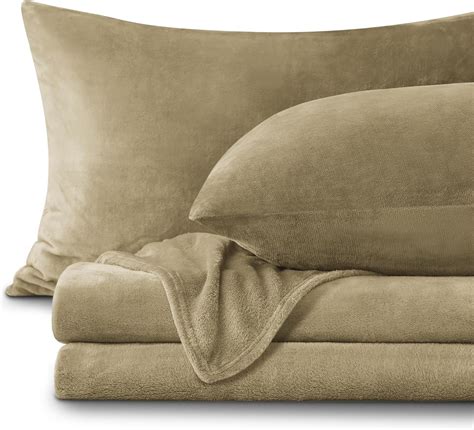 Amazon.com: BEDELITE Flannel Sheets Queen Size Camel - Super Soft ...