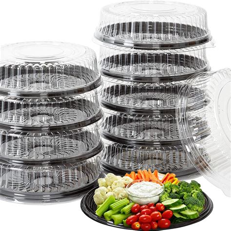 Buy 12 Pack Convenient Plastic Food Containers with Lids 12 in ...