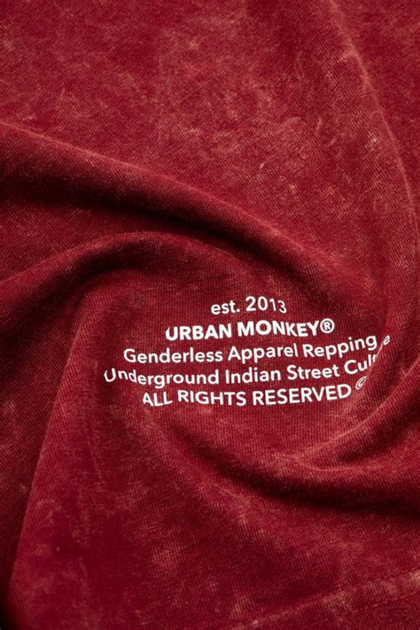 Buy UM Core Vintage Burgundy Oversized Tshirt Online – Urban Monkey®