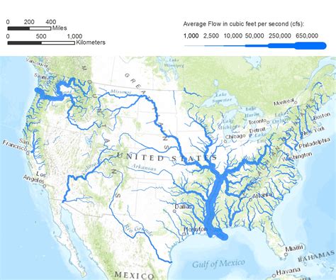 North America Map With Rivers And Lakes - Free Printable Templates