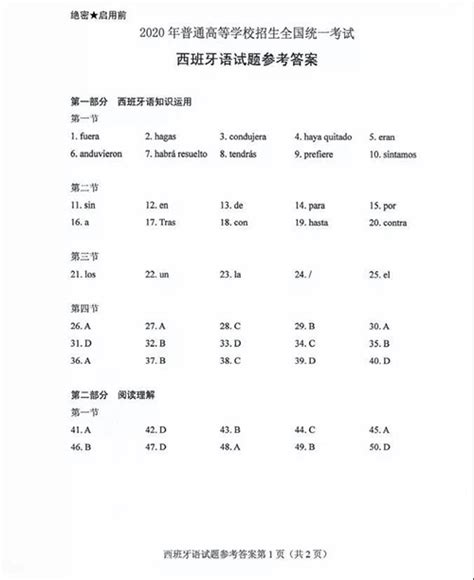 2020年高考西班牙语试卷一览|内附答案-新东方网