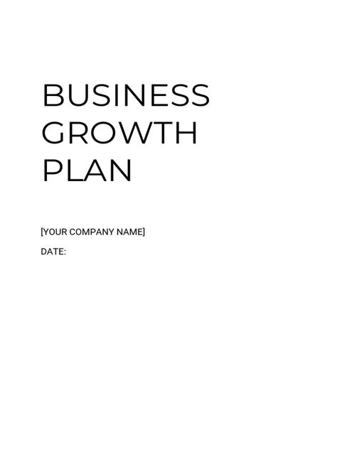 Image result for Business Growth Plan Example