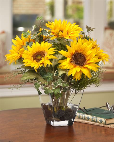 Silk Sunflower Centerpiece Price $149.00 | Sunflower arrangements, Fall ...