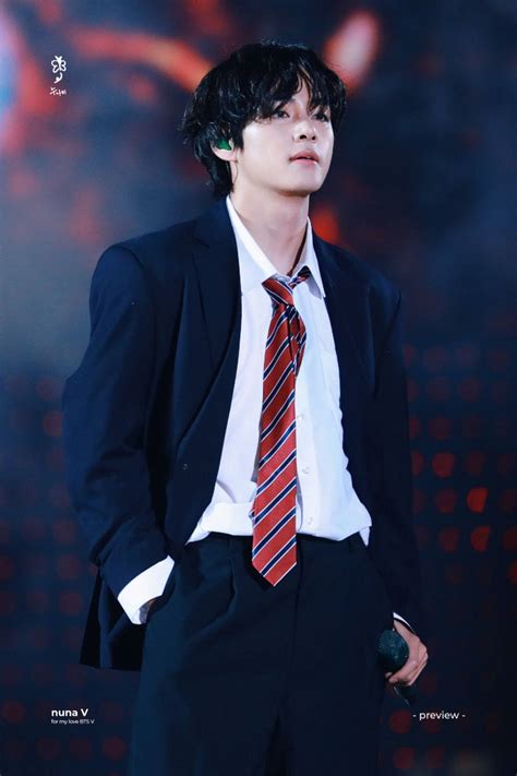Download BTS V In School Uniform Outfit Wallpaper | Wallpapers.com