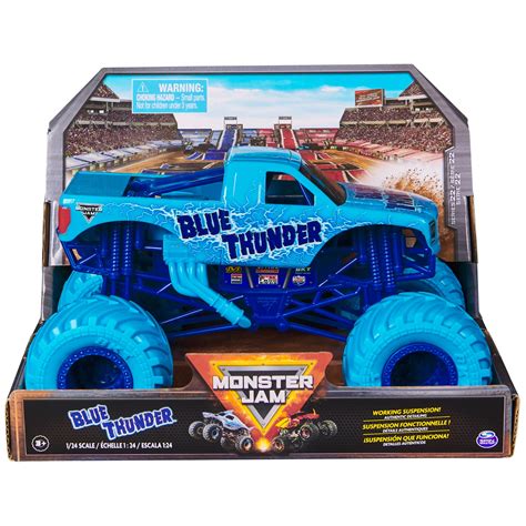 Monster Jam, Official Blue Thunder Monster Truck, Collector Die-Cast ...