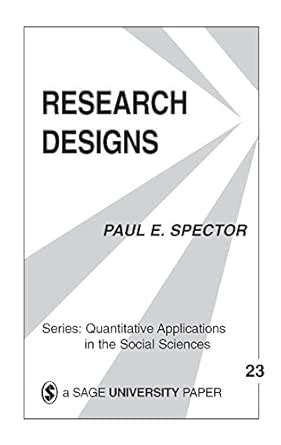 Research Designs (Quantitative Applications in the Social Sciences Book ...