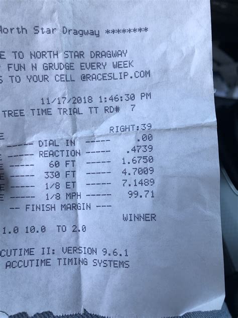 1/8 mile time slip | Page 2 | SRT Hellcat Forum