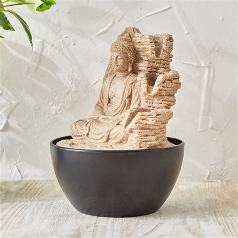 Buy Corsica Alpine Polyresin Mini Buddha Water Fountain - 13x18cm from ...