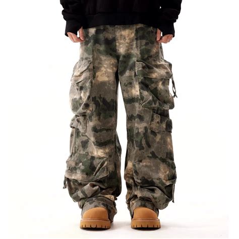 Baggy Camouflage Wide Leg Cargo Pants – Starphase