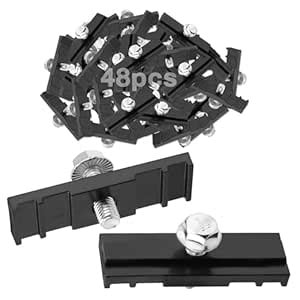 48pcs Chain Link Fence Sign Mounts Fastener Brackets Clips, for ...