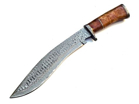 BK-3034 Handmade Damascus Steel 15 Inches Damascus Steel Kukri Knive ...