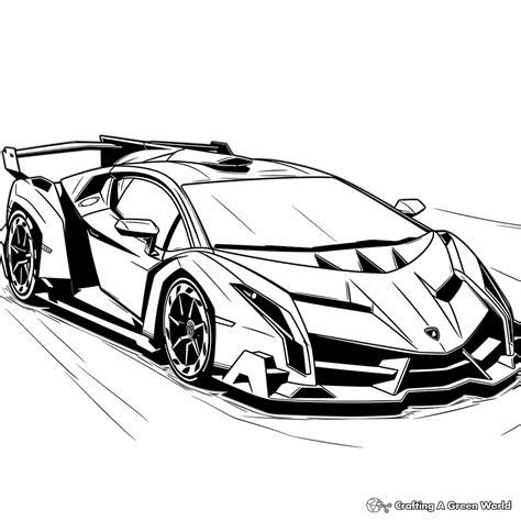 Car Coloring Pages Lamborghini