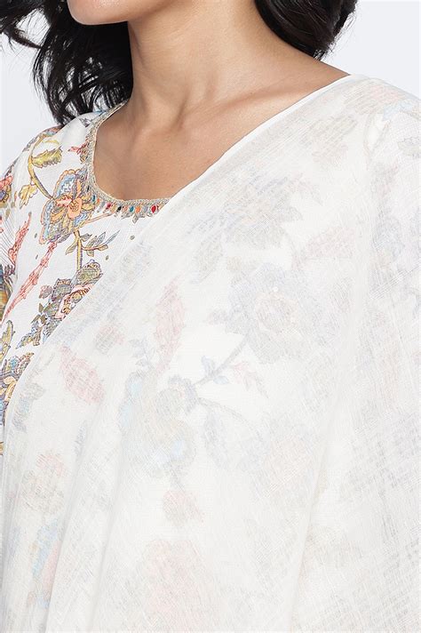 Buy Off White Printed Pure Cotton Dupatta Online for Woman | Shop for ...