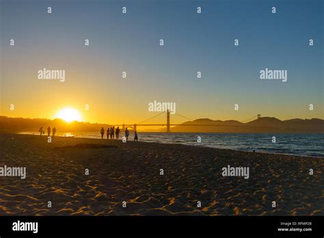 Bridge Golden Gate at San Francisco sunset Stock Photo - Alamy