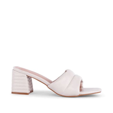 Buy Gabbana Quilted Off White Block Heels | Lino Perros