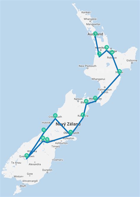 New Zealand Travel Map 的图像结果