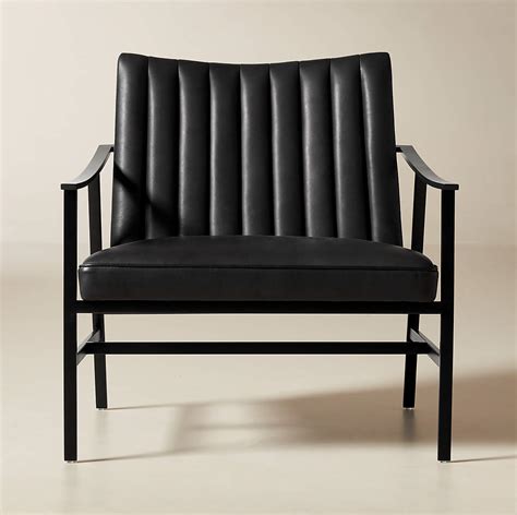 Blair Black Leather Accent Chair by Paul McCobb | CB2 Canada